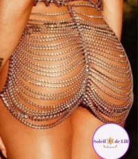 Chaine de taille jupe strass 