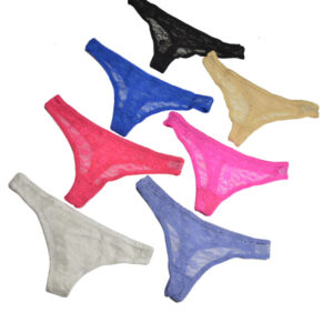 STRING DENTELLE BLEU