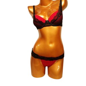 Ensemble soutien-gorge tanga dentelle rouge
