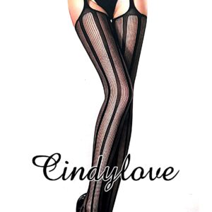 Collants porte-jarretelles noir