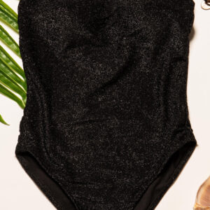 Maillot de bain une pièce noir pailleté