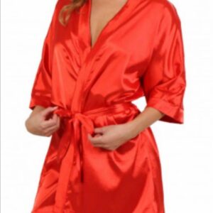 Kimono rouge satiné