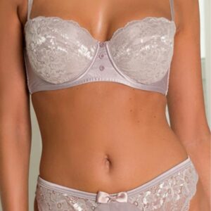 Ensemble soutien-gorge string taupe