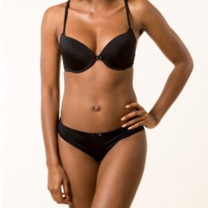 Ensemble lingerie invisible basic noir satiné