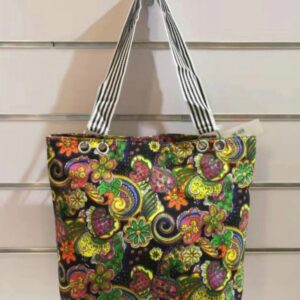 Sac de plage imprimé floral multicolore