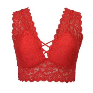 Brassière dentelle rouge