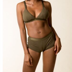 Ensemble lingerie en coton sans armature et culotte