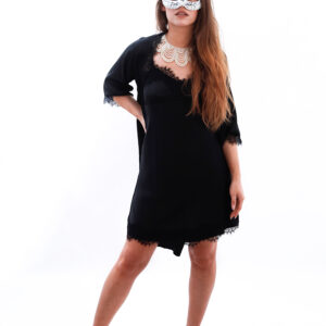 Nuisette satin noir